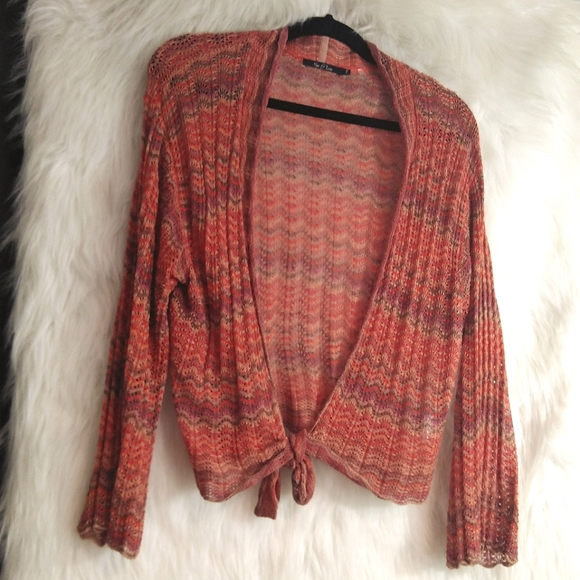 Nick and Zoe Multicolor Fall Color Long Sleeve Cardigan Size PM - Picture 3 of 11